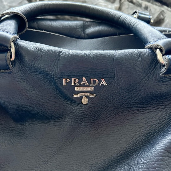 Vintage Prada Milano Dal 1913 Authentic handbag. Navy Blue - Picture 5 of 7